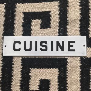 Metal kitchen plaque